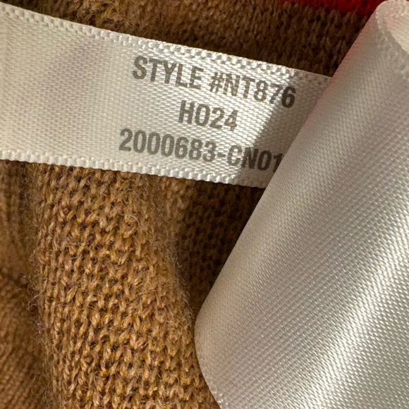 NWOT Madewell Merino Wool Crewneck Pullover Sweater in Camel Stripe Small - Picture 9 of 9